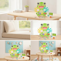 Child-Centered Math Board with Movable Hands Educational Math Teaching Board Interactive Learning Toy Fine Motor for Kindergarteners, Toddlers, Home School