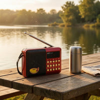 Telescopic Antenna Portable Digital Radio LED Display Digital Tuning Radio Front Buttons Audio Gadget