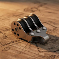 Triple Pulley Block Compact Ball-Bearing Pulley Hardware Corrosion-Resistant Smooth-Running for Sailors, Marine Rigging