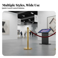Retractable Belt Stanchion Weighted Base Retractable Belt Barrier Heavy Duty Crowd Control Barrier Post for Facility Managers, Security Personnel