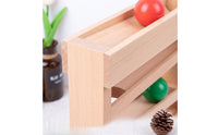 Wooden Ball Tracker Educational Ball Tracker with Ramp Smooth for Daycare