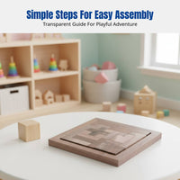 Wooden Assembly Game, Walnut Brain Teaser, Educational Toy, Fine Texture, Kids Puzzle