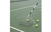 Stainless Steel Tennis Ball Roller No Bending Over Rolling Tennis Ball Picker With Wheels for Pickleball Players