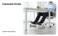 Posture Correction Adjustable Footrest Reduces Leg Fatigue Adjustable Massaging Foot Platform Non-Slip Design Footstool Massage Rollers for Students, Adults, Gamers, Workstation, Study Room, Gaming Setup