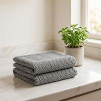 Corn Kernel Microfibre Cloth, Gray Fine Cleaning Cloths for Kitchen, High Absorbency Reusable Towel