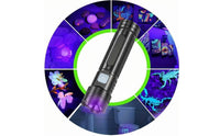 Multi-Functional 365nm Blacklight Torch Multifunctional 365nm Flashlight Black Filter Lens Flashlight Lightweight for Collectors, Home Inspection, Antique Appraisal, Travel