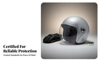 Open-Face Helmet 3C Certified Electric Bike Helmet Four-Season Use Protect Ed Headwear for Motorcyclists, Women, Daily Commute, Commuting