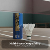 12 Pieces Badminton Shuttlecock Stable Trajectory Duck Feather Shuttlecock Fiber Head Feather Badminton Birdie for Beginners, Matches, Outdoors