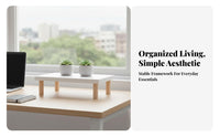 dual-level Wooden storage-solutionSaving Plant Stand adaptable for Office Workers