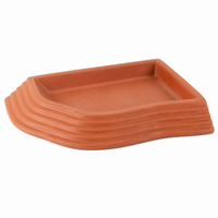 Reptile Water Dish, Water Feeder, For Tortoises, For Terrariums, Plastic, Small, 18.5×14×2.5cm, Easy to Clean