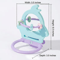 Bird Mirror Toy with Parrot Standing Perch, Single HIGH-RESOLUTION Mirror Piece for Entertainment