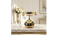 Antique Style Telephone Decorative Antique Telephone Retro Landline Phone Glossy Landline Phone with Coiled Cord Classic