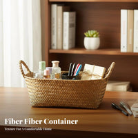 Woven container with Liner Handwoven Desktop Container adaptable for home users