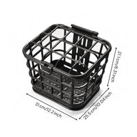 Mounting Hardware Front Bike Basket Rigid Handlebar Basket Black Cycle Accessory Rounded Rectangular