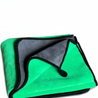 Thick Microfibre Cloth and 40cm Car Drying Towel, Knitted 150D Microfibre Cloth for Detailing, Dense Pale Green Square Car Cleaning Towel