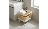 Nightstand with Light Modern Bedside Table with Shelf Versatile Furniture for Living Room