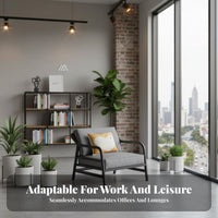 Factory-inspired industrial look Modern Multi-Person Couch Nordic Design Metal Frame Armchair Minimalist Lounge Set firm-density pad for Office Managers, Interior Designers, Reception Area, Lounging, Living Room, Entertaining Guests