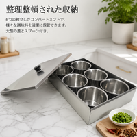 Stainless Steel Seasoning Rack, 6 Pieces, Seasoning Containers, Spice Rack, Household Kitchen Rack