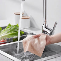 10-Pack Plant Fiber Wash Cloth, Oil-Resistant Cleaning Cloth and Scourers Sponge, Non-Scratch Scrub Sponge for Dishes, Cookware and Kitchen