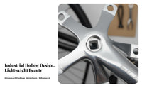 Folding Bike Crankset High-Strength Aluminum Alloy Square Taper Crankset Anti-Chain Drop Cycle Crank Arm Set for Cyclists, Everyday Cyclist S