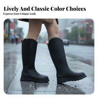 Knee-High Rain Boots Non-Slip Sole Fashion Rain Boots Tall Rain Boots for Outdoor Enthusiasts, Gardeners, Rainy Days, Muddy Terrain, Gardening