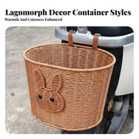 Wickerand design Woven Bike Basket with Straps Universal Fit Woven cycle Basket with Lid Multi-Functional Front basket long-lasting for electric scooter journeyrs, Commuters, Bicycling, Commuting, Leisure journeys, urban journey