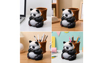 Pandas Pen Holder Decorative Pandas Desk Organizer Compact Ornament for Office Workers
