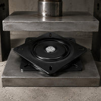 Mounting Slots Black Steel Turntable Base Slimline Square Mount Turntable Base Matte Heavy Duty Swivel Plate