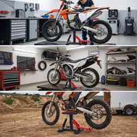 Motorcycle Lift Stand with Lever Adjustable Motorcycle Scissor Lift Jack Portable Bike Stand for Motorcyclists