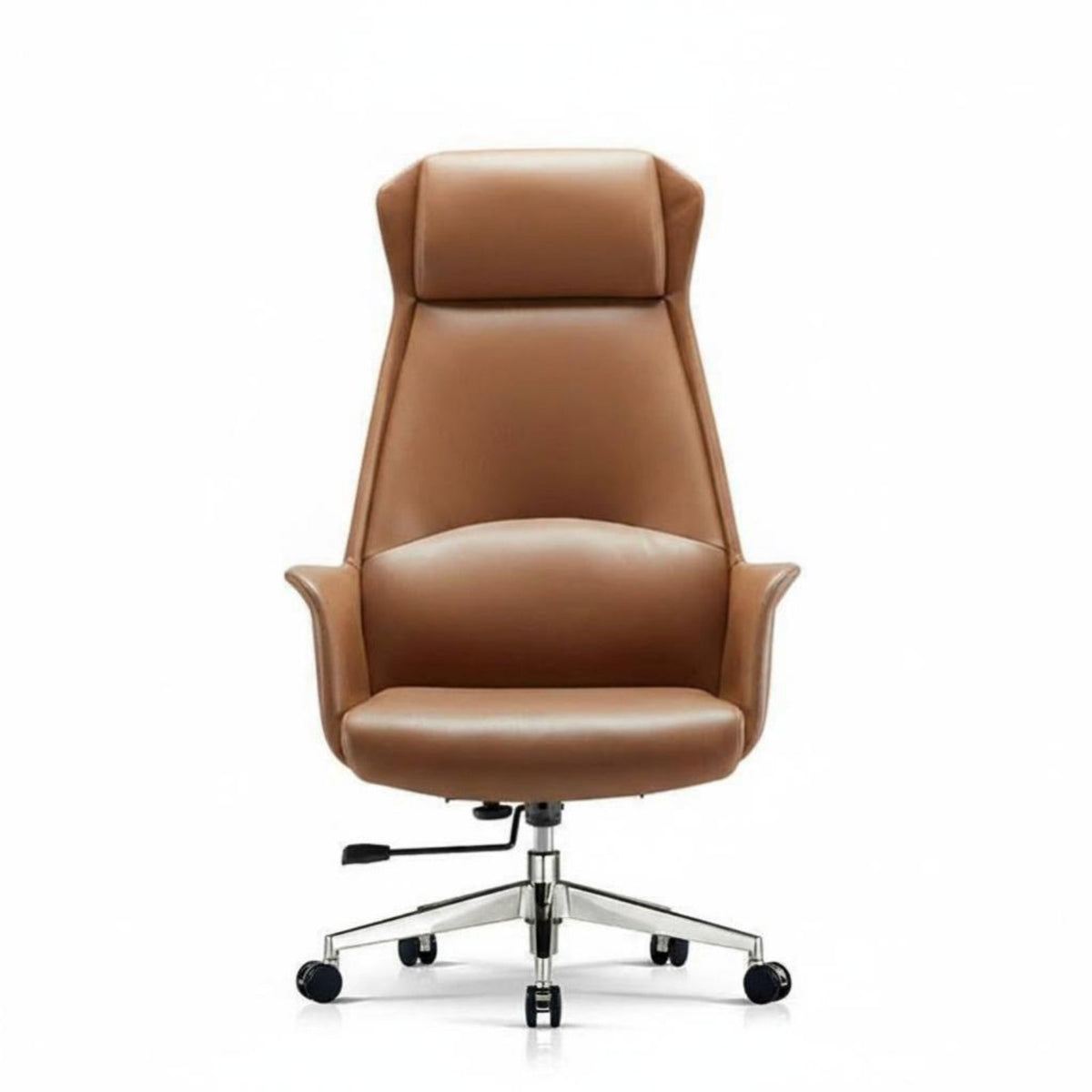 Real Leather Upholstery Highspine managerial Armchair Thickly Padded padding Computer Chair Adjustable Height & Tilt Office Furniture effortlessRolling Casters for managerials, Professionals, telecommuting Workers, Conference Room