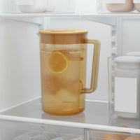 Cold Water Pitcher High Temperature Resistant Plastic Fruit Jug with Lid Fridge Door Water Jug Mess-Clean-Clean Spout for Office