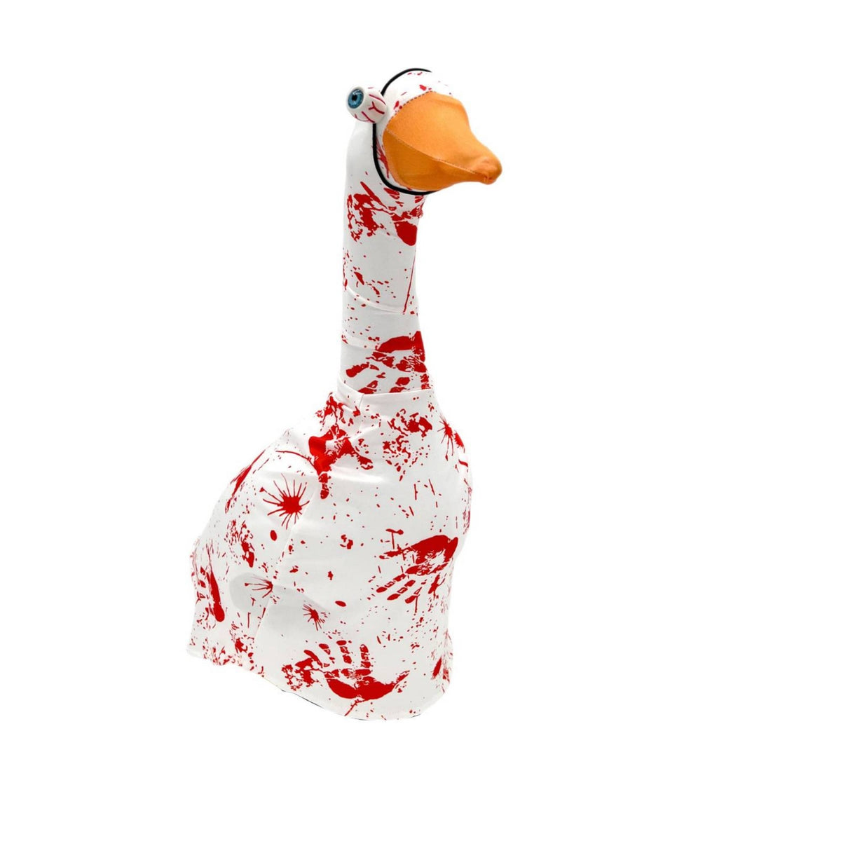 Splatter Print Goose Statue Costume Detachable Eyeballs Halloween Goose Cover