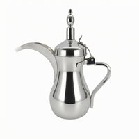 Long Spout Arabic Coffee Pot Mirror Finish Stainless Steel Coffee Pot Polished Cookware Decorative Finial