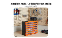 Transparent Drawers 36 Drawer Cabinet Removable Divider Plastic Drawer Organizer Orange Frame Small Parts Organizer Label Ready