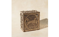 Party Decoration Wooden Wedding Card Box Romantic Design Hollow Wedding Card Holder Large Capacity Wooden Envelope Box for Couples, Brides, Grooms, Valentine