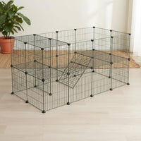 34 Pieces Modular Pet Fence Fine Grid Pet Enclosure Secure for Small Animals