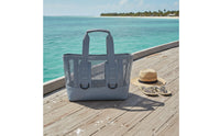 Mesh Tote Bag Reinforced Equipment Bag with D Rings Structured for Pool, Boat