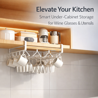 Cupboard and Kitchen Cabinet Organizer Rack Made of Iron, Under Hanging for Storage and Pot Lids