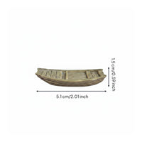 Sinks in Water Micro Landscape Boat Waterproof Aquarium Boat Decoration Fade-Resistant for Hobbyists, Bonsai