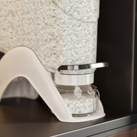 Dry Food Dispenser Press-Style Rice Dispenser Grain Container with Cup Countertop Bin BPAclear for Home Cooks, Kitchen, Pantry