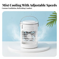 Cools and Humidifies Desktop Misting Fan 3-in-1 Function USB Cooling Fan Quiet Operation for Office Workers, Students, Bedroom, Dorm Room