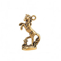 Brass Horse Figurine Cast Metal Horse Ornament Animal Decor Worn Look Decorative