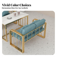 Nordic Design Upholstered Banquette and Table Set long-lasting Iron Frame Corner Dining Bench Set configurable Combination Booth Seating Space-Saving for Restaurant Owners, Interior Designers, Dessert Shops, Restaurants, Reception Areas, Lounges