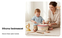 5 Pieces Percussion Instrument Set Early Learning Wooden Musical Instruments Set Develops Motor Skills Young Child Music Play Set for Young Children