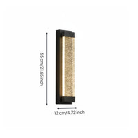 Minimalist Outdoor Wall Light Weather Resistant Crystal Glass Wall Light Easy Installation for Yard, Corridor