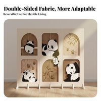 Foldable Design Multi-Panel Folding Partition Double-Sided Print Freestanding Panel Divider Mobile Privacy Screen Flexible Placement for Homeowners, Students, Away from Ice Workers, Living Room, Bedroom, Entrance Hall, Studio Apartment