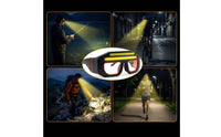 COB Headlight Glasses Multi-Use Hands Headlight Glasses Impact Resistant for Night Fishing, Camping, Outdoor