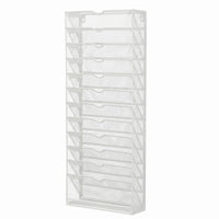 13-Tier File Rack Painted Coated Metal Mesh File Organizer Frame Vertical Tray Organizer