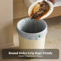 Round Lidless Trash Can Large Capacity Open Top Garbage Can Press-to-Hold Band Minimalist Wastebasket for Students, Homeowners, Living Room