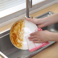 Microfibre Cloth Low Lint for Dishes and Countertops, Quick Dry Microfibre Cloth, High Absorbency Tea Towels with Sewn Edges, White Plain Weave